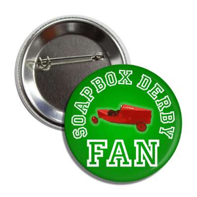 soapbox derby fan green button