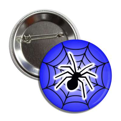 spider web silhouette blue button