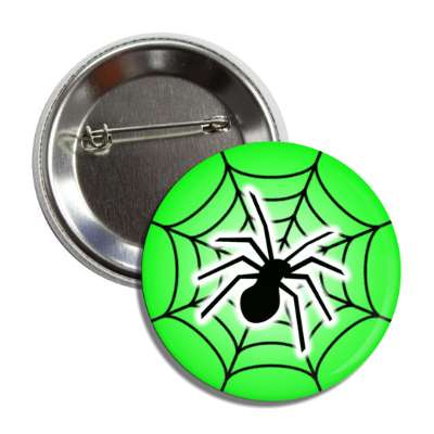 spider web silhouette green button