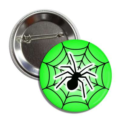 spider web silhouette green button