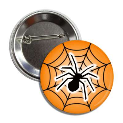spider web silhouette orange button