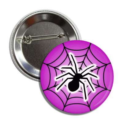 spider web silhouette purple button