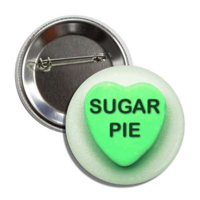sugar pie valentines candy green heart button