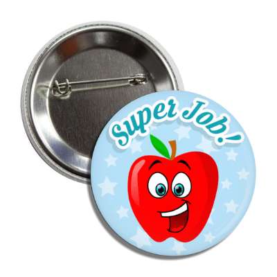 super job smile face apple button