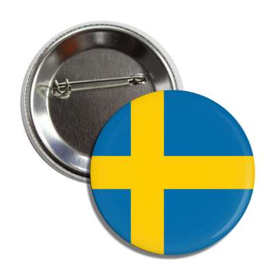 sweden swedish flag country button