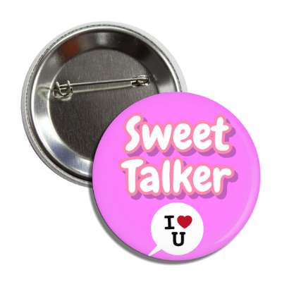 sweet talker chat bubble light magenta i heart you button