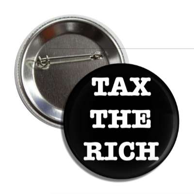 tax the rich typewriter black button