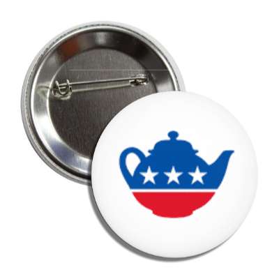 tea party symbol red white blue button