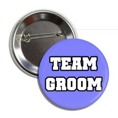 team groom blue block bold button