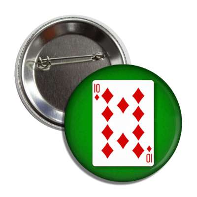 ten of diamonds playing card button