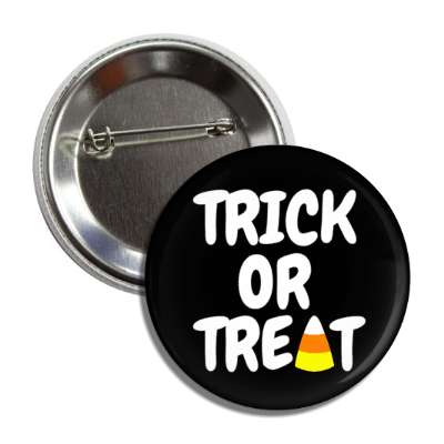 trick or treat candy corn black button