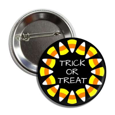 trick or treat candy corn border button