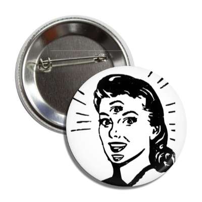 trippy retro girl button