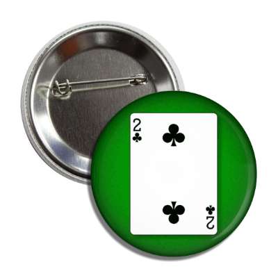 two of clubs playing card button