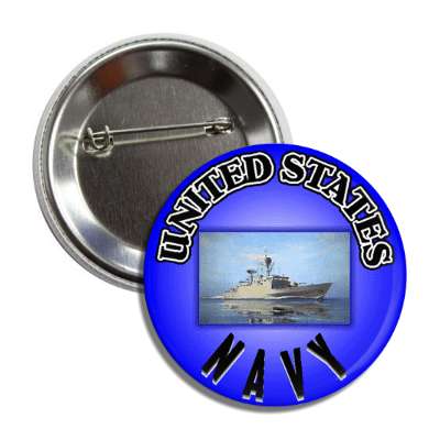 united states navy blue ship button