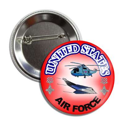 us air force red gradient stealth helicopter button