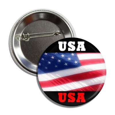 usa flag red white blue pride button