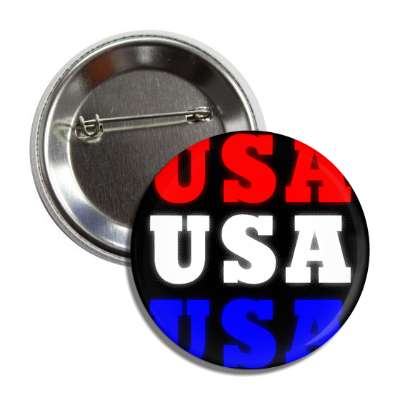 usa red white blue patriotic black button