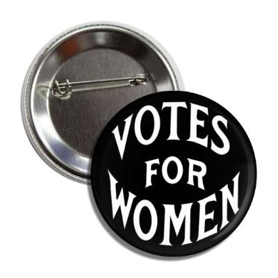 vintage votes for women black button