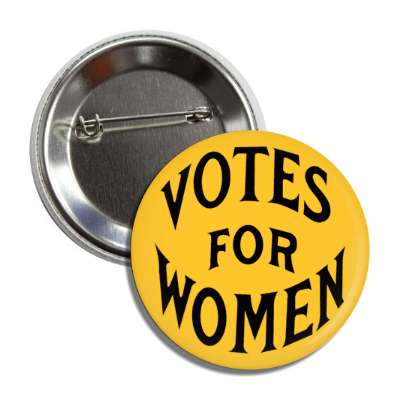 vintage votes for women orange button
