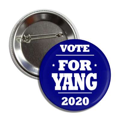 vote andrew yang president 2020 dark blue button