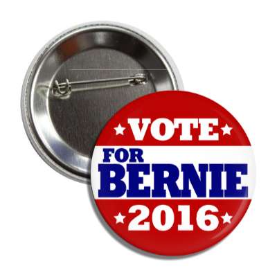 vote bernie 2016 classic red top bottom white middle button