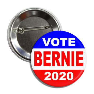 vote bernie 2020 red white blue button