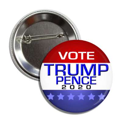vote donald trump michael pence 2020 modern red white blue button
