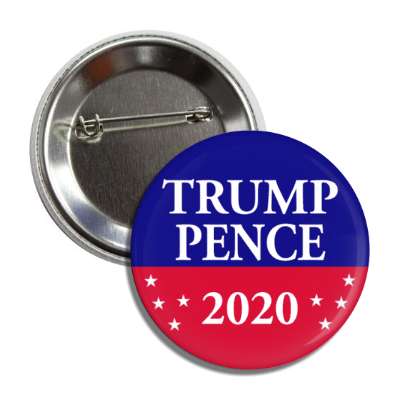 vote donald trump michael pence 2020 red blue stars button