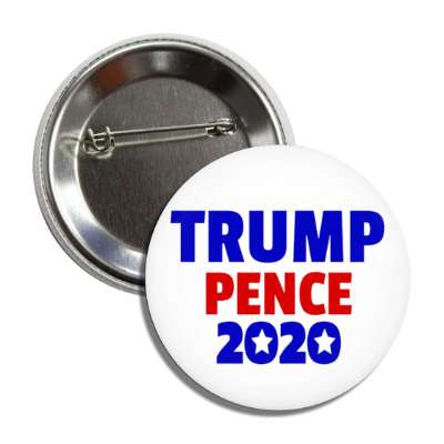 vote donald trump michael pence 2020 white blue red button