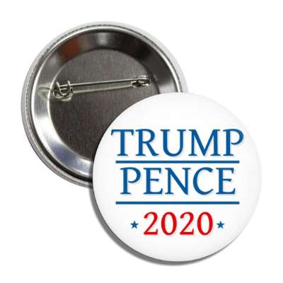 vote donald trump michael pence 2020 white button