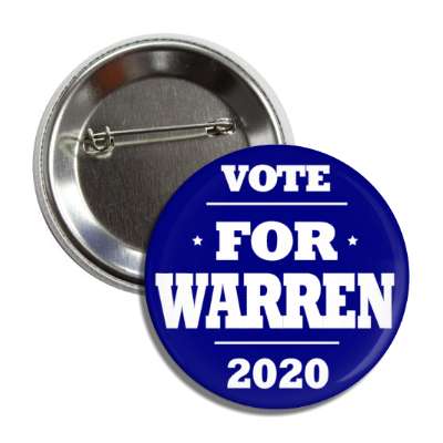 vote elizabeth warren president 2020 dark blue button
