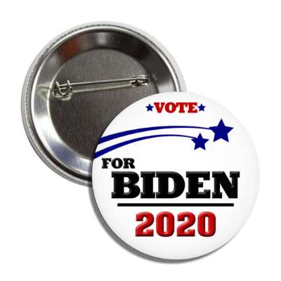 vote joe biden president 2020 stars white button