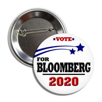 vote michael bloomberg president 2020 stars white button