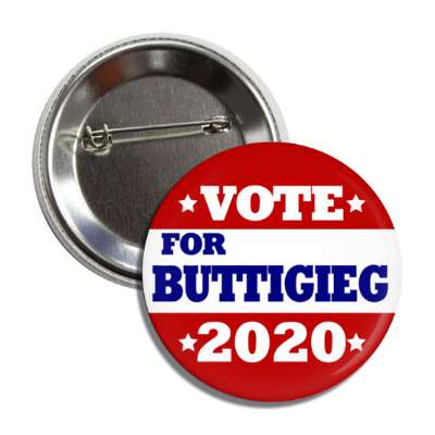 vote pete buttigieg president 2020 red top bottom white middle button