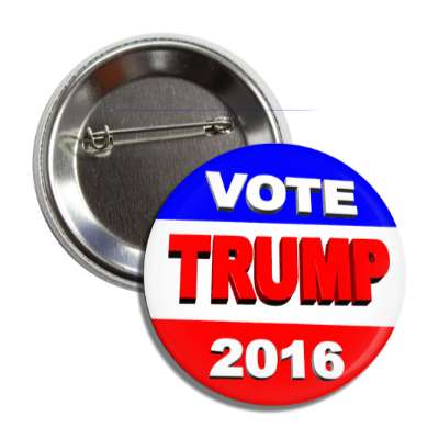 vote trump 2016 3d button