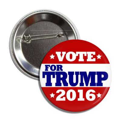 vote trump 2016 classic red white middle button