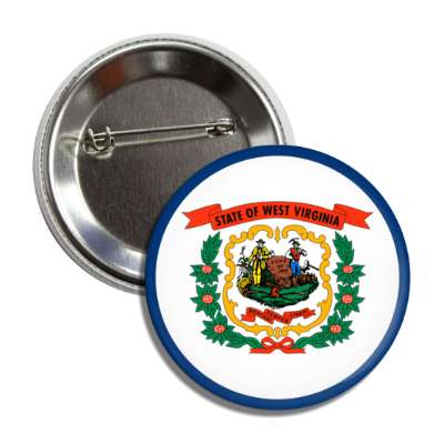 west virginia state flag usa button