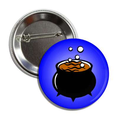 witch cauldron blue button