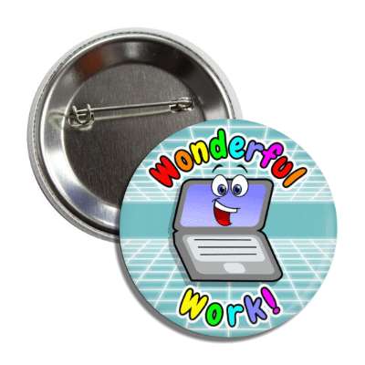 wonderful work smile face laptop grid button