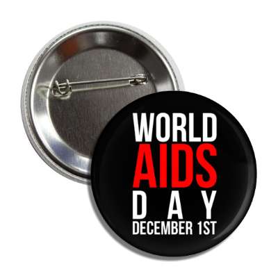 world aids day december first black button