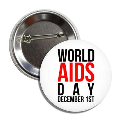 world aids day december first white button