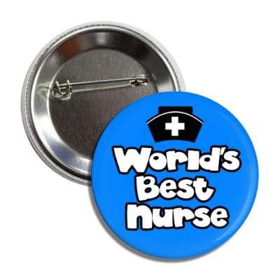 worlds best nurse blue button