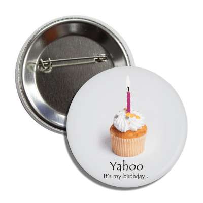 yahoo its my birthday cupcake candle button