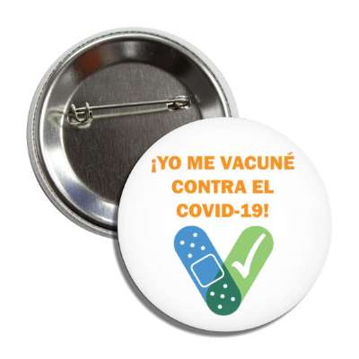 yo me vacune contra el covid 19 blanco button