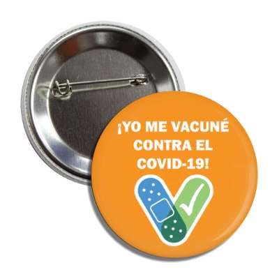 yo me vacune contra el covid 19 naranja button