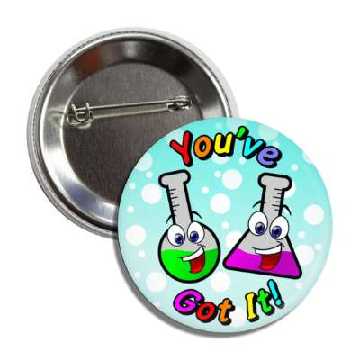 youve got it smile face beakers button