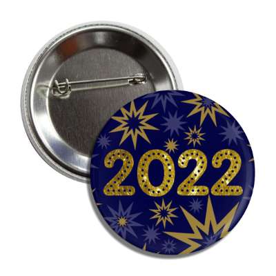 2022 new years bursts blue button