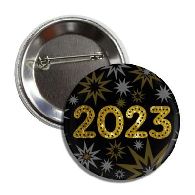 2023 new years bursts black button
