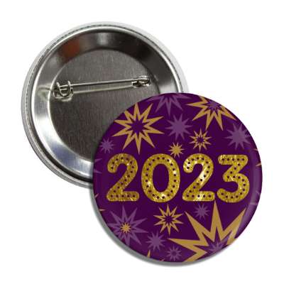 2023 new years bursts purple button